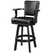 SWIVEL BARSTOOL WITH ARMS-BLACK - Indoor Upgrades