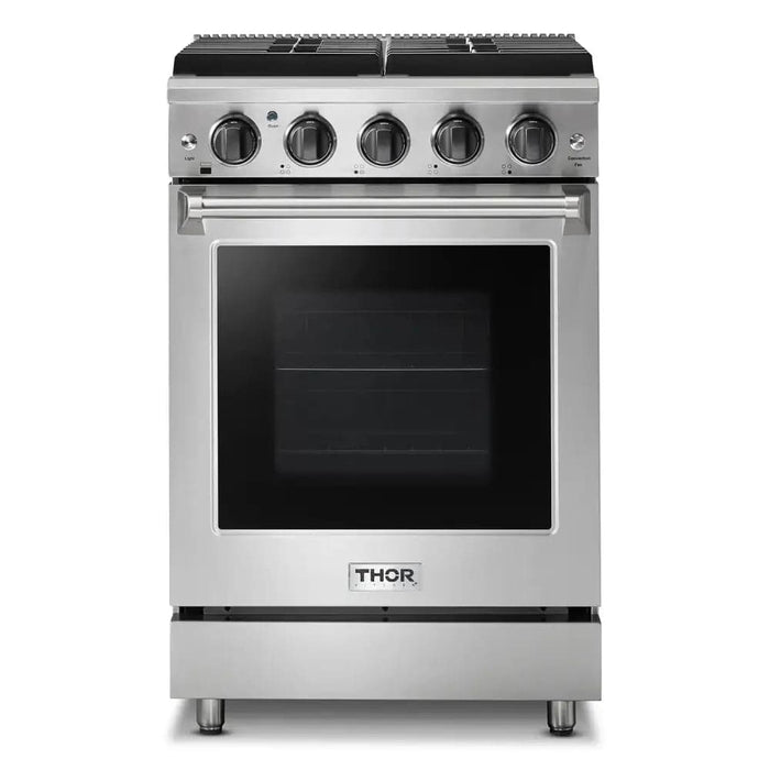 24 Inch Freestanding Gas Range in Stainless Steel - Natural