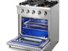30 Inch Professional Gas Range in Stainless Steel - Kitchen