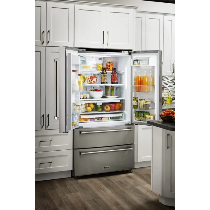 36 Inch Professional French Door Refrigerator in Stainless