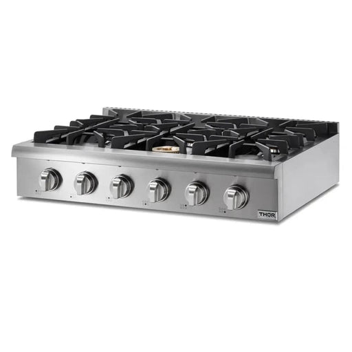36 Inch Professional Gas Rangetop in Stainless Steel -
