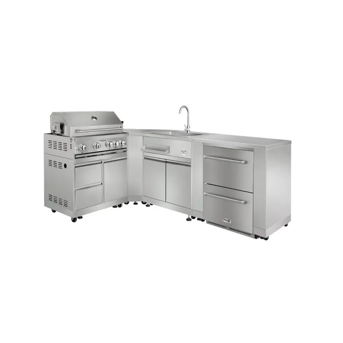 Outdoor Kitchen BBQ Grill Cabinet in Stainless Steel -