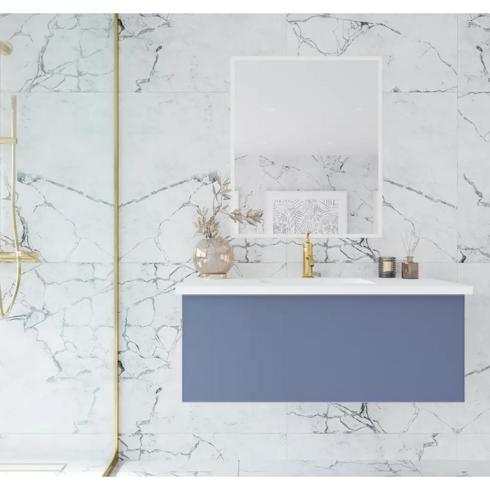 Vitri 42 Nautical Blue Bathroom Vanity with VIVA Stone Matte