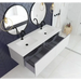 Vitri 60 Cloud White Double Sink Bathroom Vanity with VIVA 