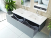 Vitri 60 Fossil Grey Double Sink Bathroom Vanity with VIVA 