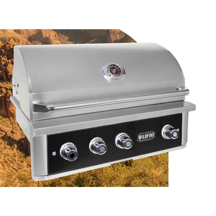 Wildfire Ranch PRO 36 Built-In Gas Grill 304 SS - LP - Grill