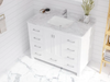 Wilson 42 White Bathroom Vanity with White Carrara Marble
