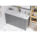 Wilson 60 Grey Double Sink Bathroom Vanity with Matte White 