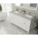 Wimbledon 60 White Double Sink Bathroom Vanity with White