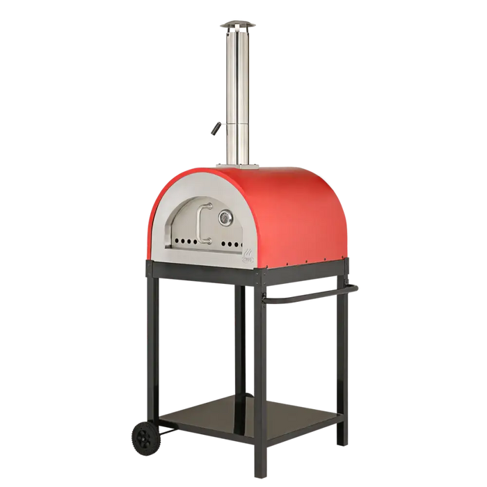 WPPO Traditional 25-Inch Eco Wood Fired Pizza Oven - Red - 