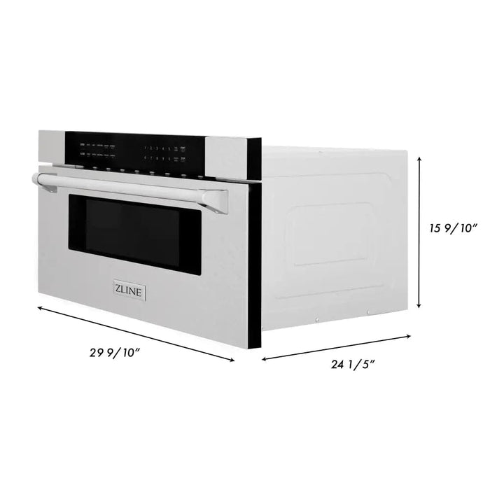 30 1.2 cu. ft. Built-in Microwave Drawer in DuraSnow®
