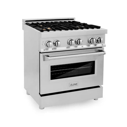 30 4.0 cu. ft. Dual Fuel Range with Gas Stove and Electric