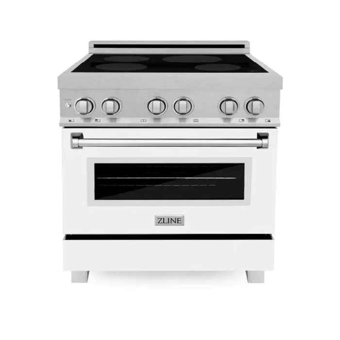 30 4.0 cu. ft. Induction Range in DuraSnow with a 4 Element