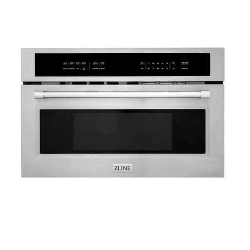 ZLINE 36 Kitchen Package with Stainless Steel Dual Fuel Range, Convertible Vent Range Hood and Microwave Drawer (3KP-RARH36-MW)
