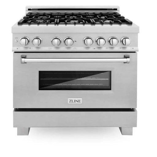 36 4.6 cu. ft. Dual Fuel Range with Gas Stove and Electric