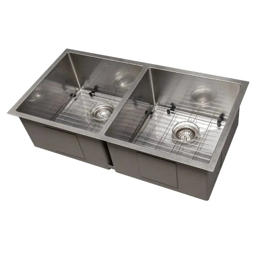 36 Anton Undermount Double Bowl DuraSnow® Stainless Steel