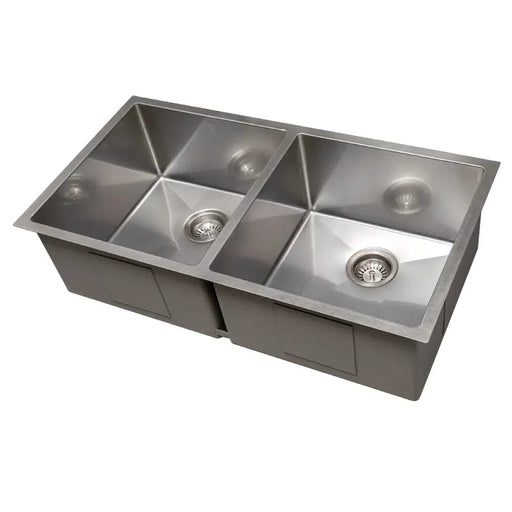 36 Anton Undermount Double Bowl DuraSnow® Stainless Steel