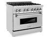 36 Dual Fuel Range with Gas Stove and Electric Oven in