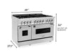 48 6.0 cu. ft. Dual Fuel Range with Gas Stove and Electric
