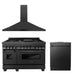 48 Kitchen Package with Black Stainless Steel Dual Fuel