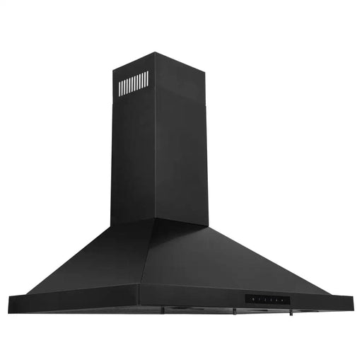 Convertible Vent Wall Mount Range Hood in Black Stainless