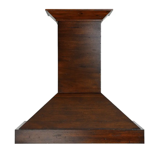 Convertible Vent Wooden Wall Mount Range Hood in Walnut