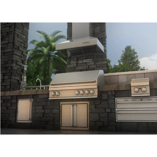 Ducted Wall Mount Range Hood in Outdoor Approved Stainless