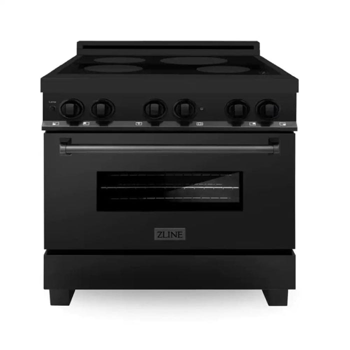 Induction Range with a 4 Element Stove and Electric Oven in
