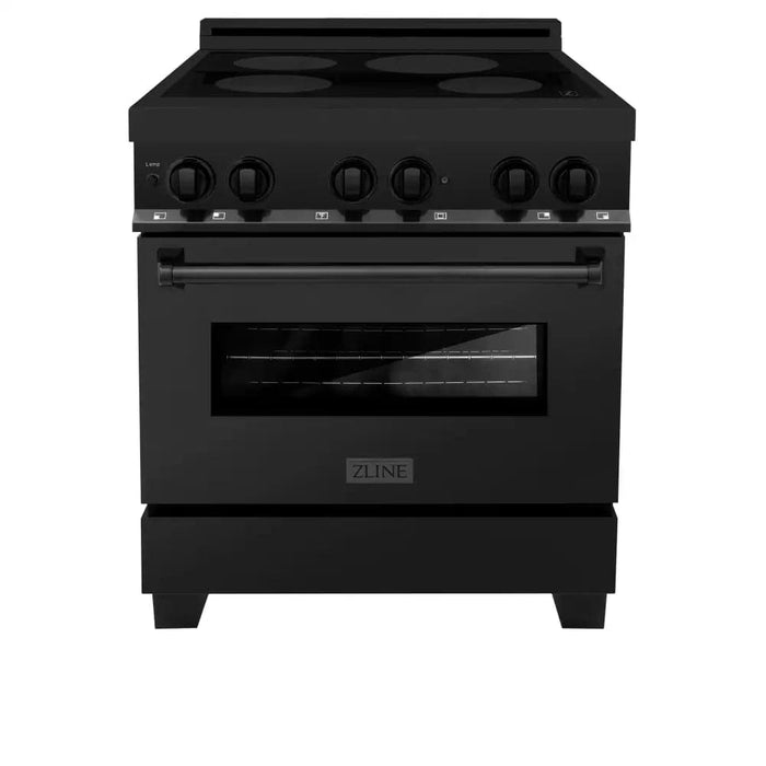 Induction Range with a 4 Element Stove and Electric Oven in